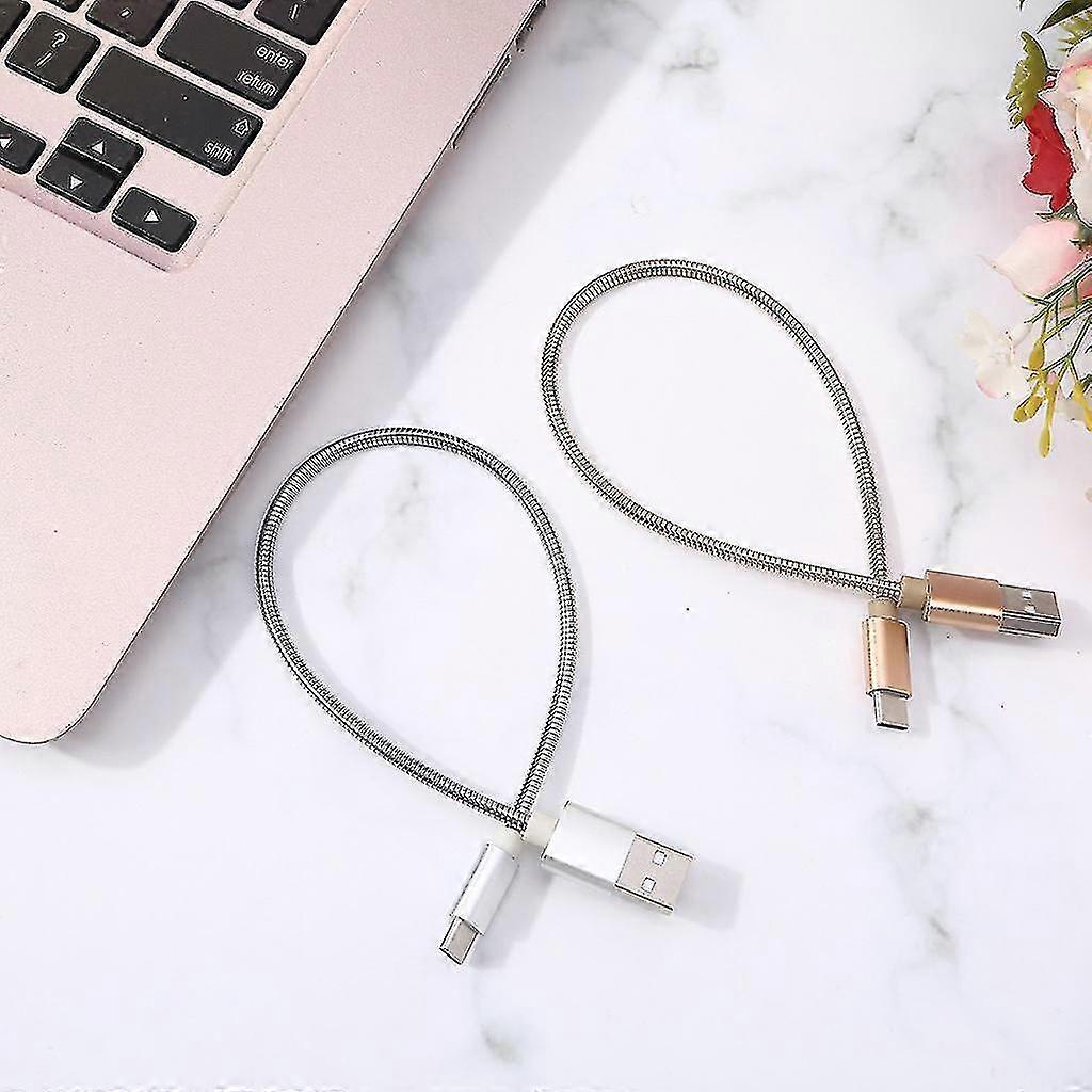 Adapter Type C Data Cable Connector Usb C Metal Wire Cord 11inch Charger