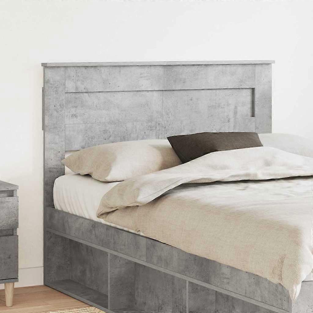 Headboard with concrete grey headboard, 120 cm, made of engineered wood