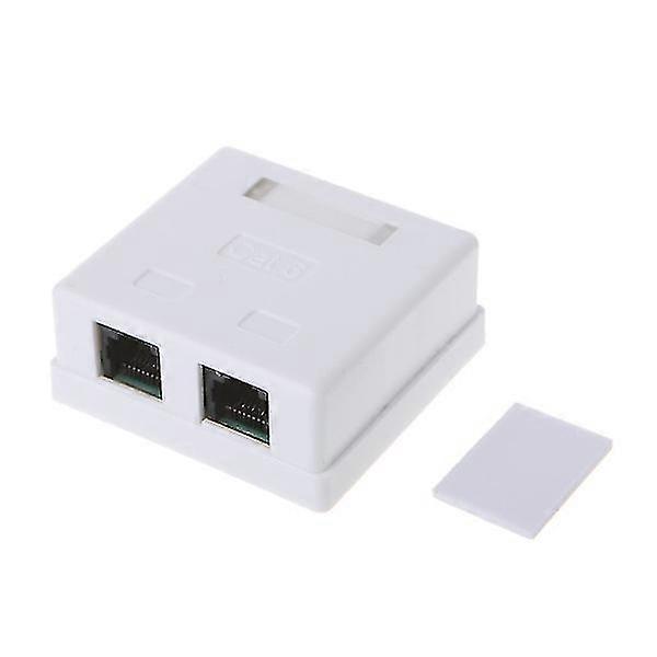 2-port Cat6 inline RJ45 wall coupler jack adapter, 2-port RJ45 coupler box