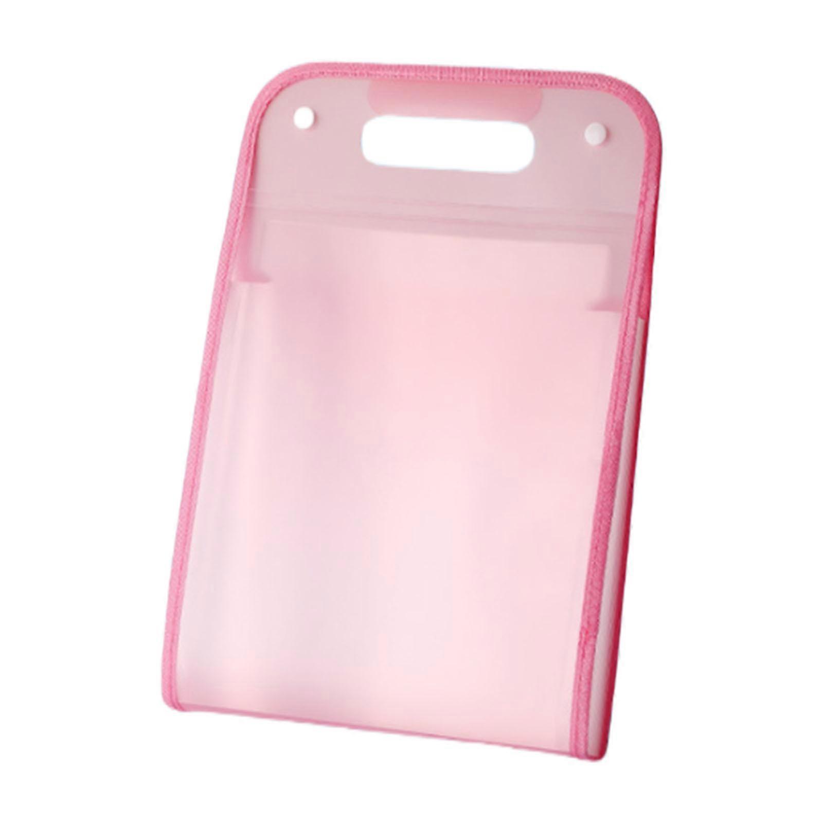 Transportable 13 Layer Enlarging Document Directory Impermeable PRESENTATION Substance A4 File Planner Hand Carry Handle Plan  Retro cherry pink