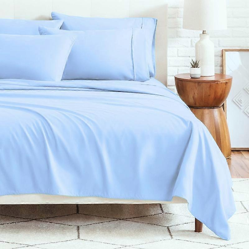 6-Piece Bed Sheet Set – Twin/Full/Queen/King Sizes | Soft Microfiber | 45cm Deep Pocket Fitted Sheet | Cooling, Wrinkle-Free, Summer and All