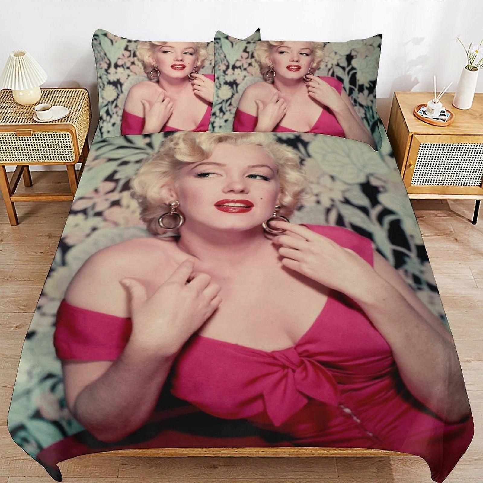 u509 Marilyn Monroe Modern Handling Practical Sleep Set Durable Threaded Design Zipper Duvet Cover Sets Essential n509