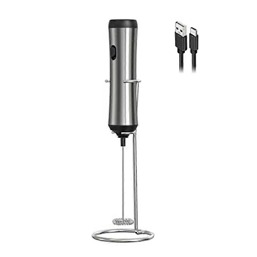 Aufschäumer Handheld, elektrischer Milchaufschäumer, USB wiederaufladbarer Milchaufschäumer, Miniaufschäumer mit Ständer, Kitc