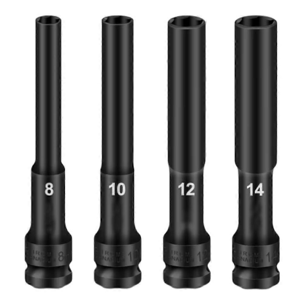 1/2 Drive Socket Wrench Hex Socket Head 8-14mm Socket Head Tire Removal Tools Adapter Spanner Converter 4pcs