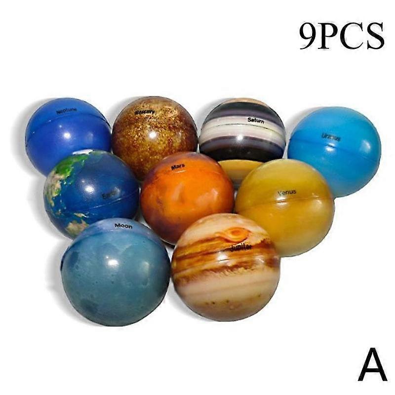 Color Printing Star Ball 8 Planets Solar System Bouncy Toy for Kids Science Learning Fun
