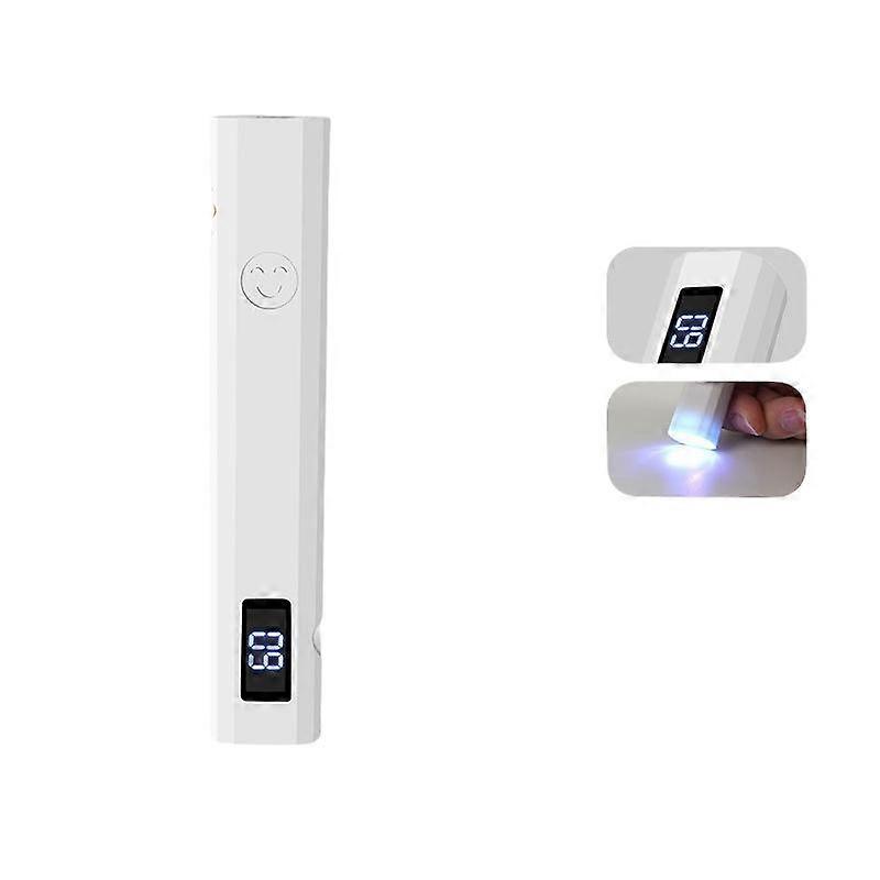 1 Set Chargeable Nail Dryer Machine Uv Led Nail Lamp Timing Display Handheld Mini Nail Lamp Family Quick Dry Flashlight Pen