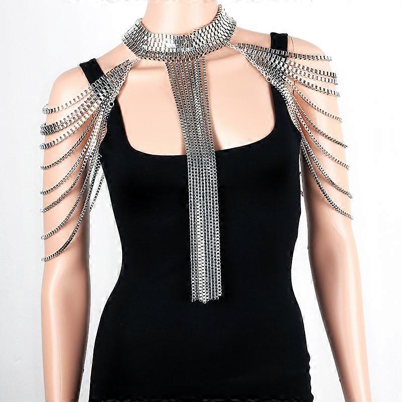 Multi-layer Body Chain Shoulder Jewelry  Classic Fringe Chain Necklace for Women