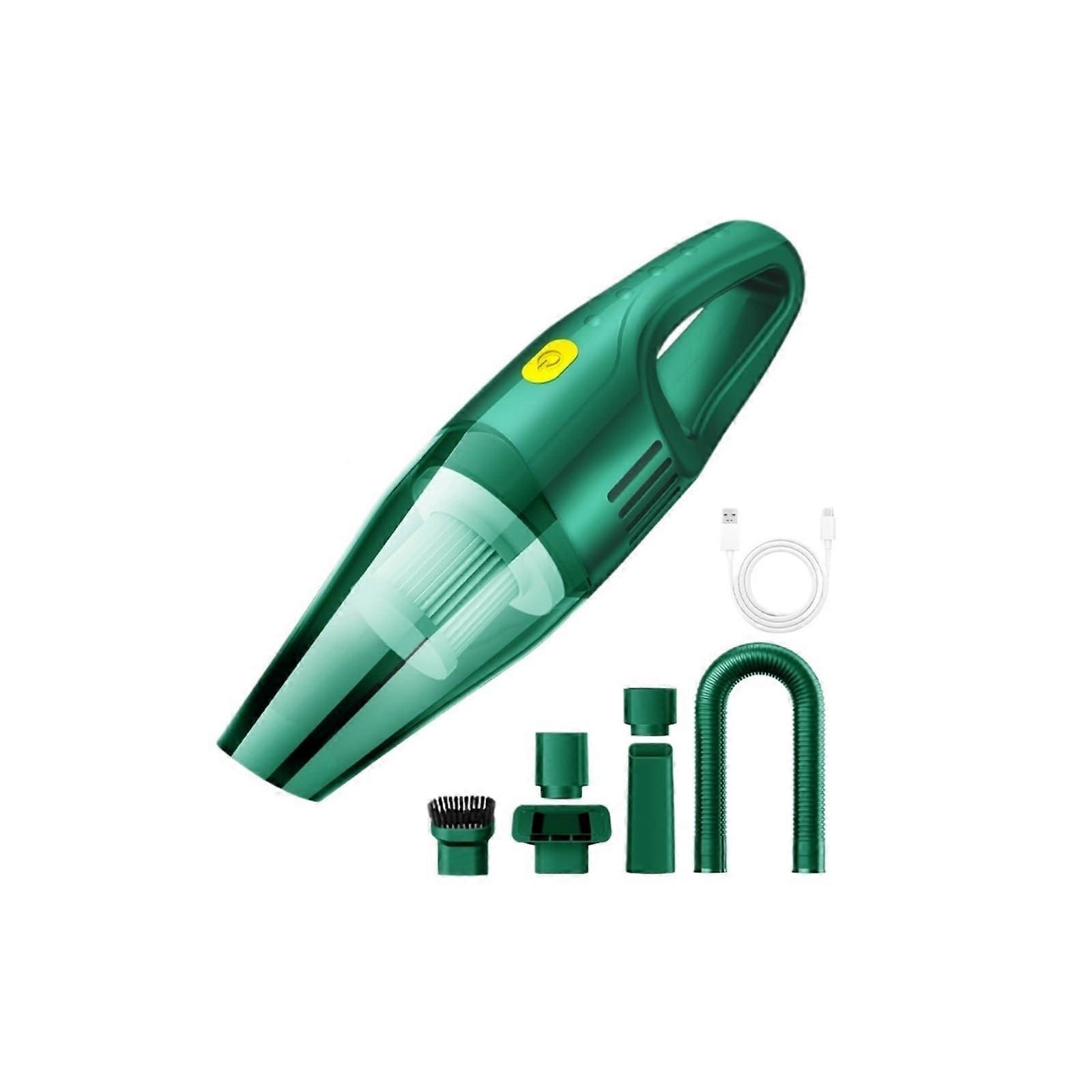 Cordless Handheld Vacuum with Strong Suction, Dual Mode for Car and Home Cleaning, Green