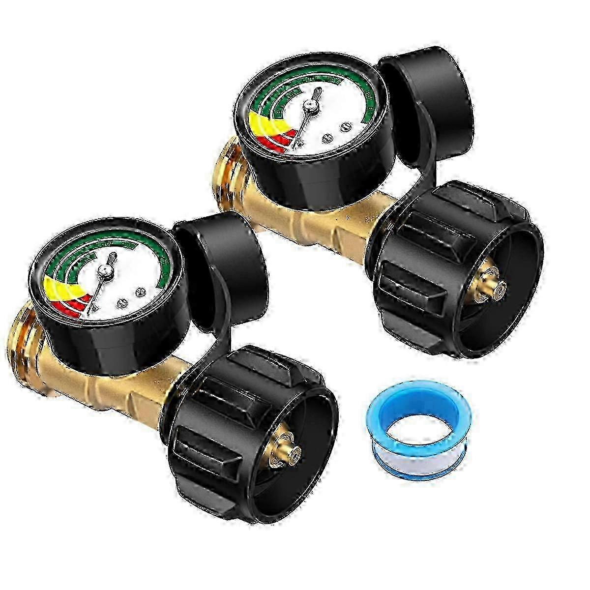 Propane Tank Gauge Level Indicator 2 Pack for Propane Heater, Fire Pit, BBQ Grill Use