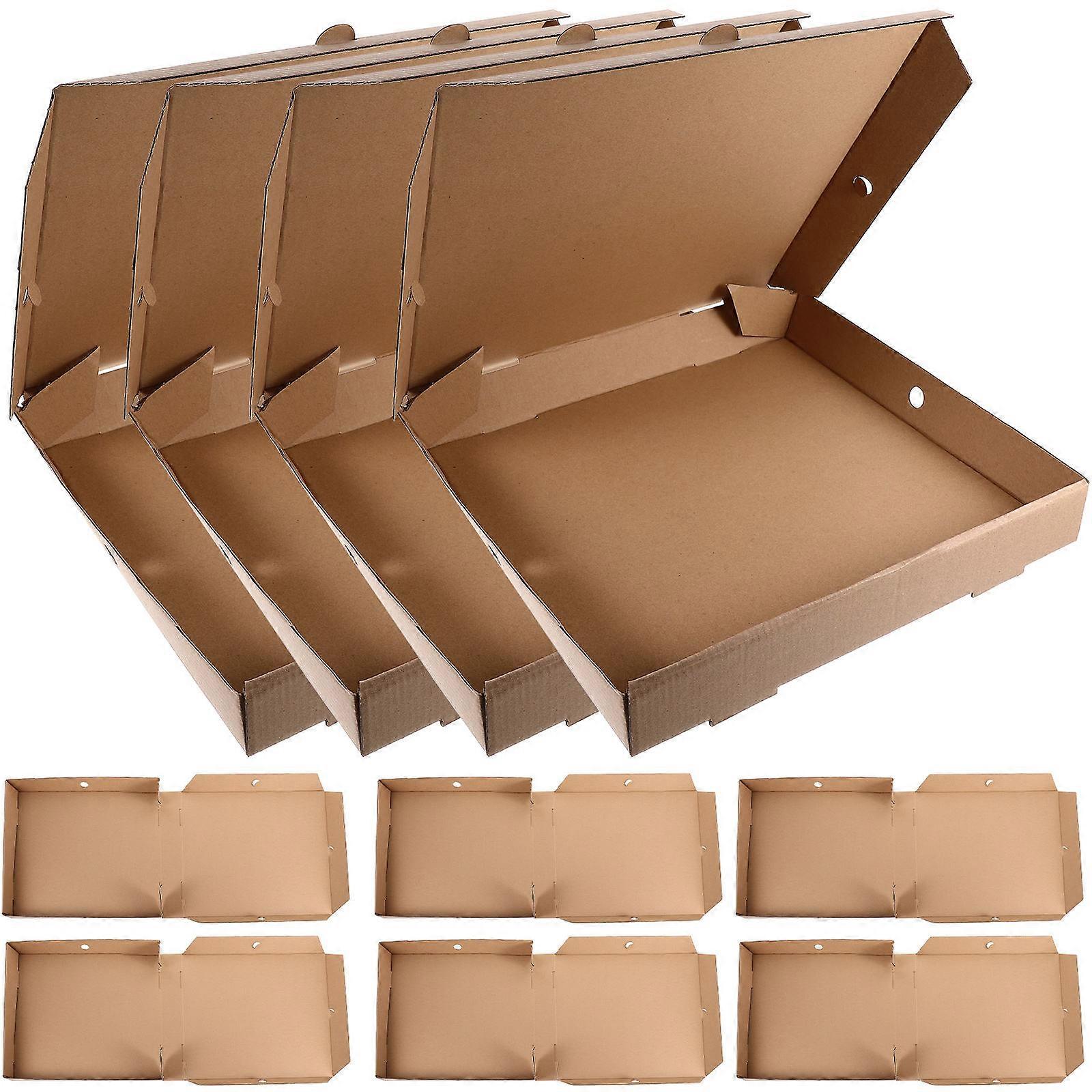 Pizza Boxes Corrugated Paper Pizza Box for Take Out 10Pcs Light Brown