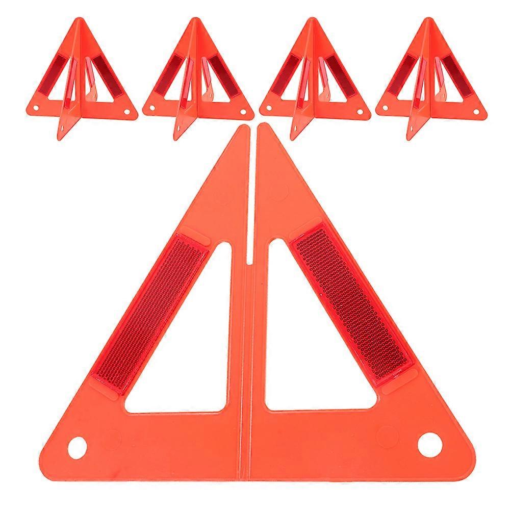 Car Triangle Warning Sign Reflective Emergency Safety Triangles 5Pcs for Vehicles