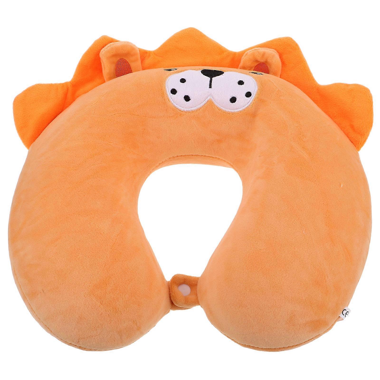 Head Neck Support Protective Pillow for Kids Memory Foam Orange