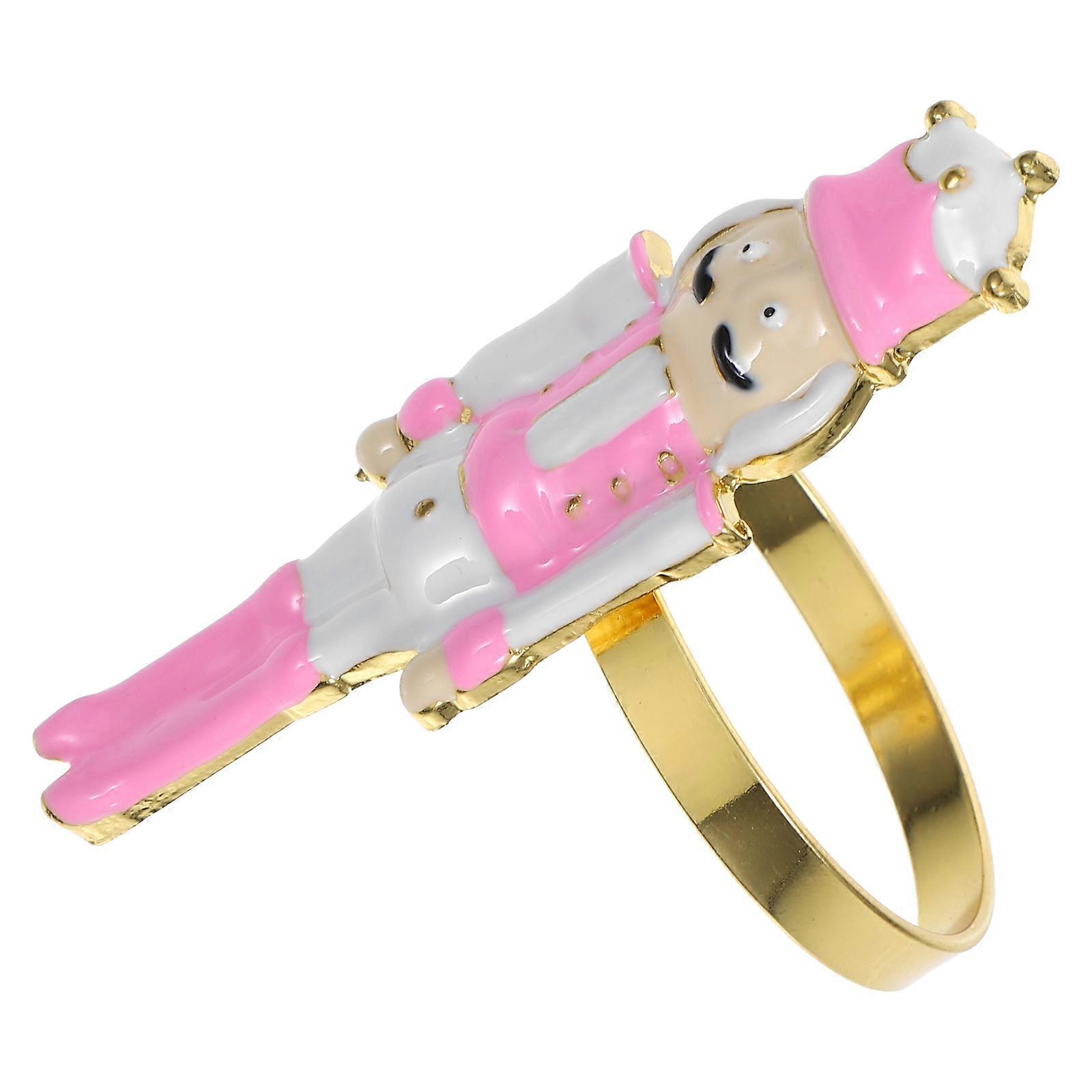 Christmas Nutcracker Napkin Ring Metal Buckle for Dining Table Use