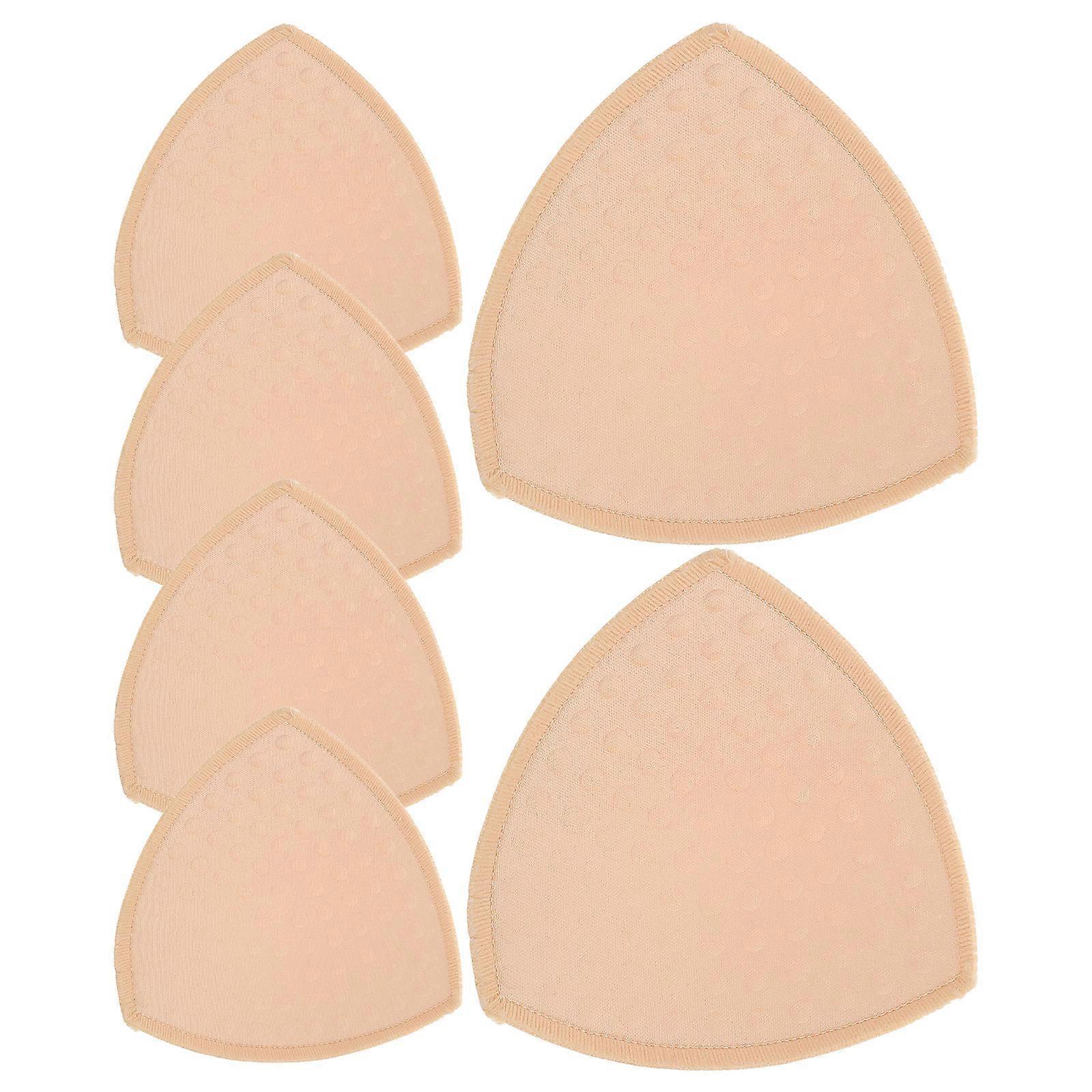 Beige Waterproof Push Up Swimsuit Cups Insert with Thickened for Clothes 3 Pairs