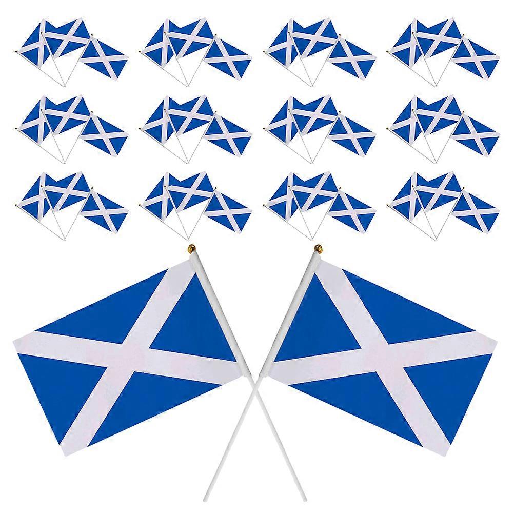 Scottish Stick Flags for Celebrations 40Pcs Handheld Mini Flags for Parties