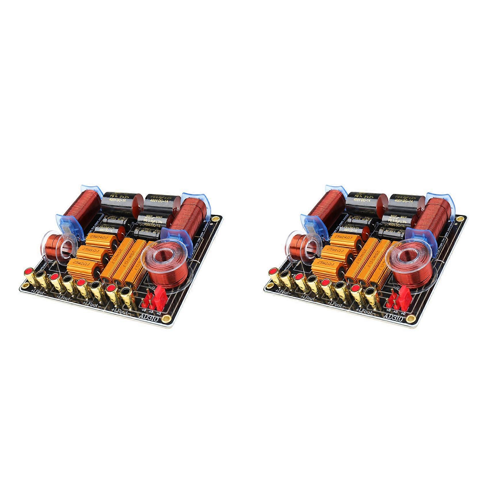 2X Three-Way 450W Professional Speaker High Power Splitter 750Hz/5000Hz Stage Home Theater 3-Unit Audio Crossover Filter