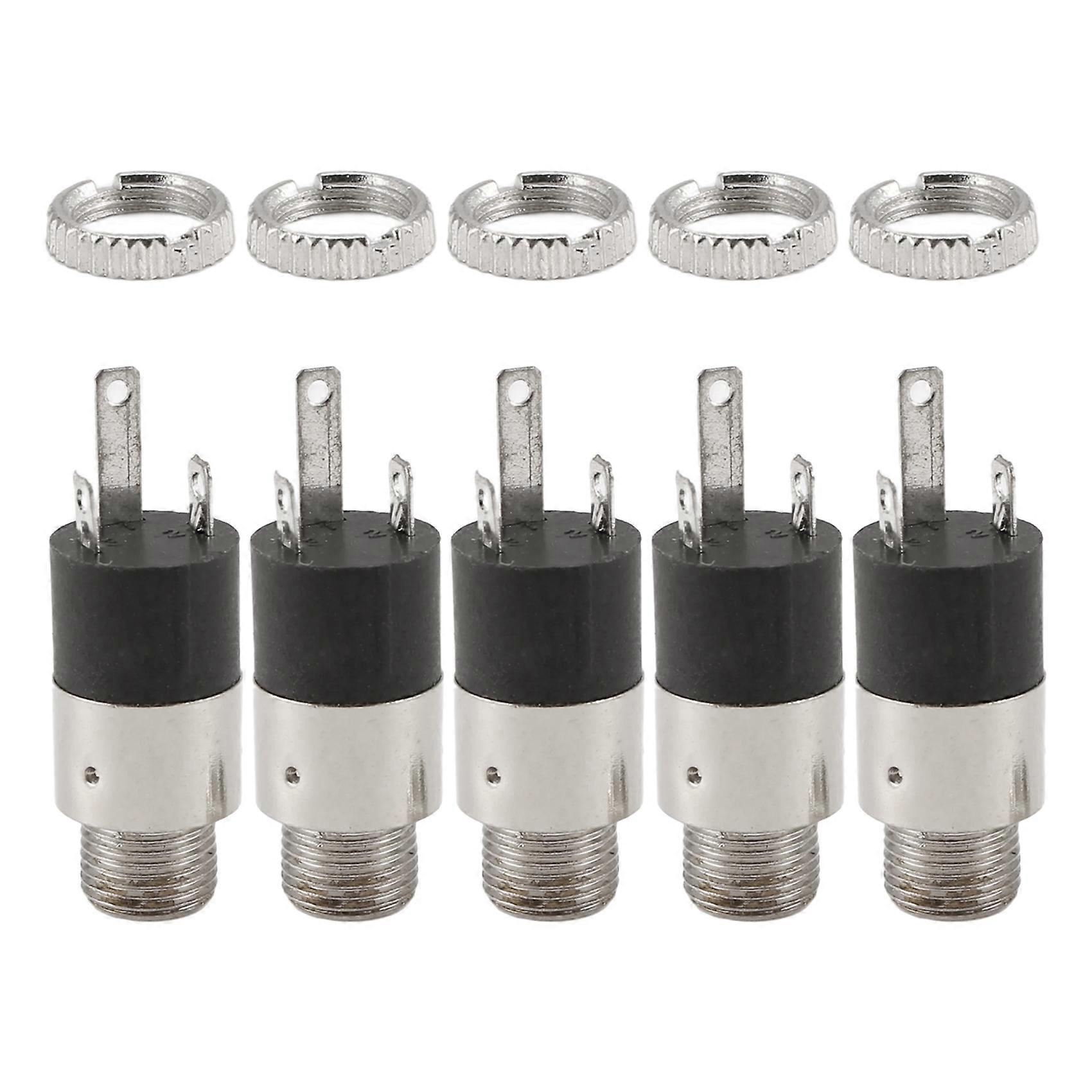 5PCS 3.5mm Stereo Jack Panel Mount Connector