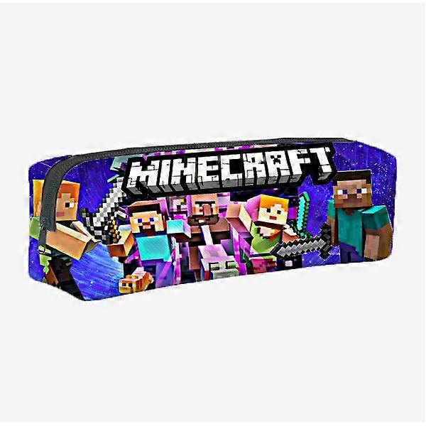 New Minecraft game accessories student school bag large capacity student zipper pencil case pattern-FF1- pattern 1