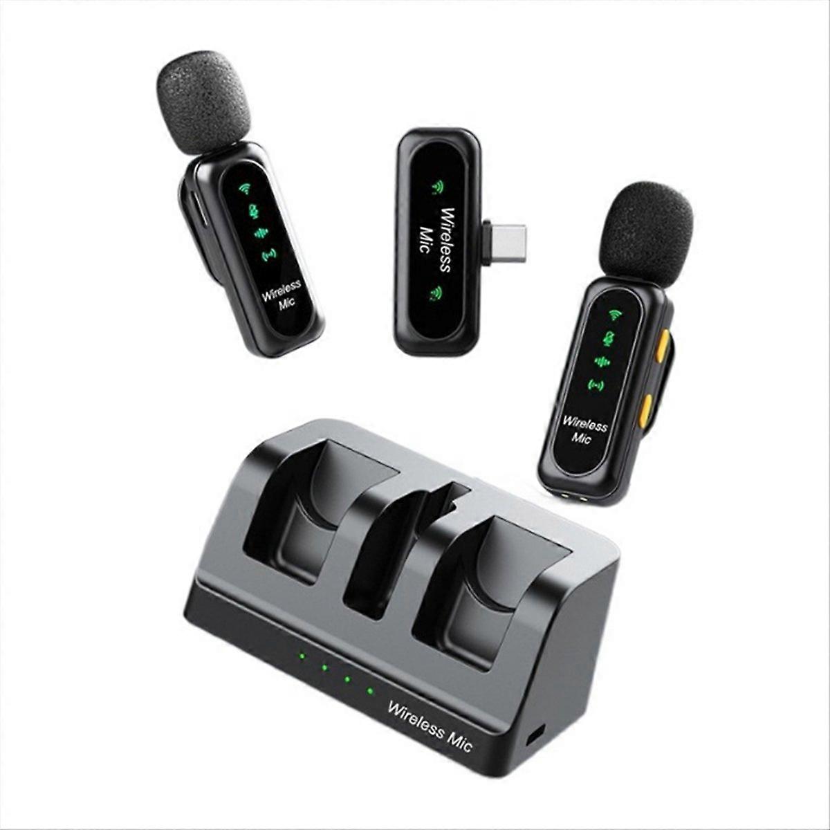 Lavalier Microphone 2 in 1 Mini Mic with Audio Noise Reduction