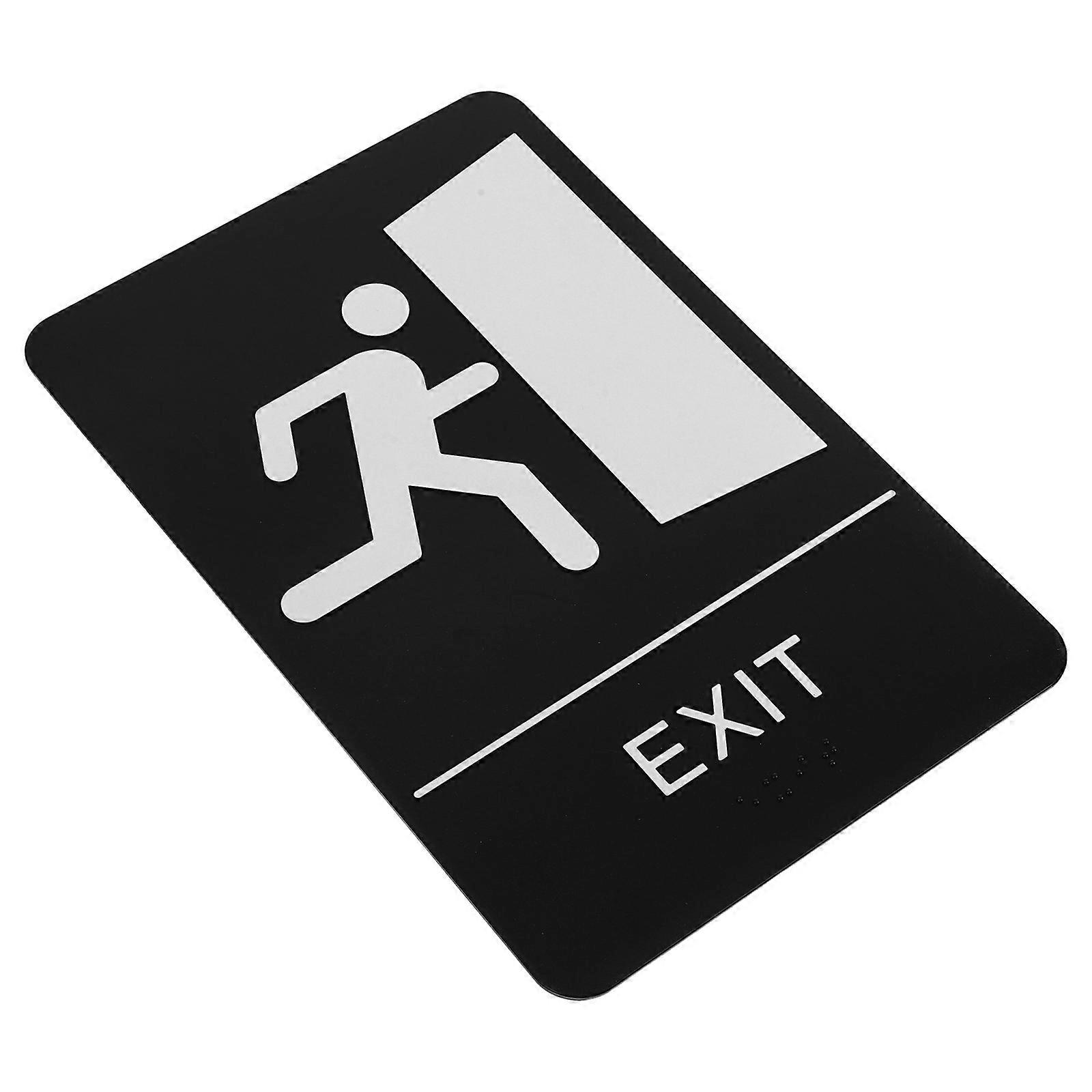 Fire Exit Sign Acrylic Tactile Exit Sign with Raised Letters 5Pcs