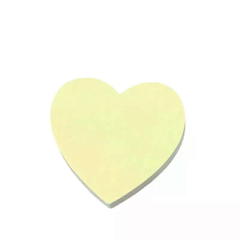 100sheets/pc Memo Pad Solid Color Heart Shaped Notepad for Staff Students Stationery Sticky Note Writing Pads Note Pad