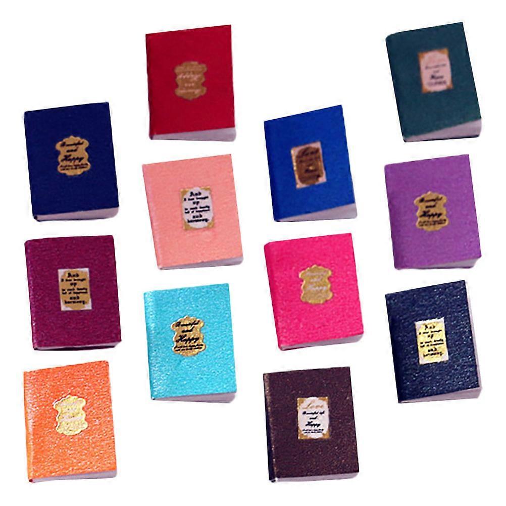 Miniature Book Decor for Doll House Using 12Pcs Mini Books Models
