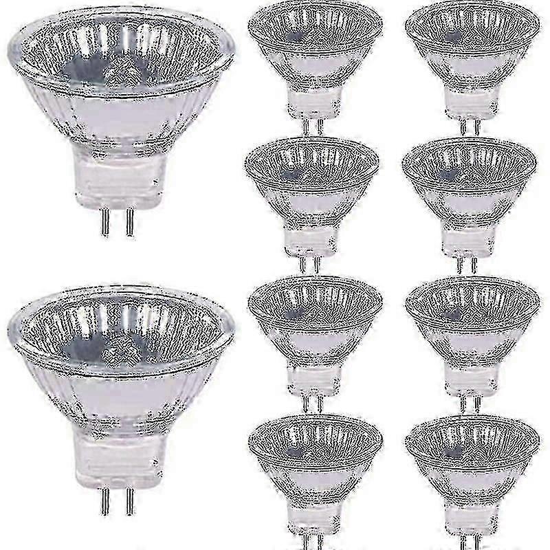 10-Pack Dimmable GU4 Halogen Bulbs 20W 12V 2800K Warm White