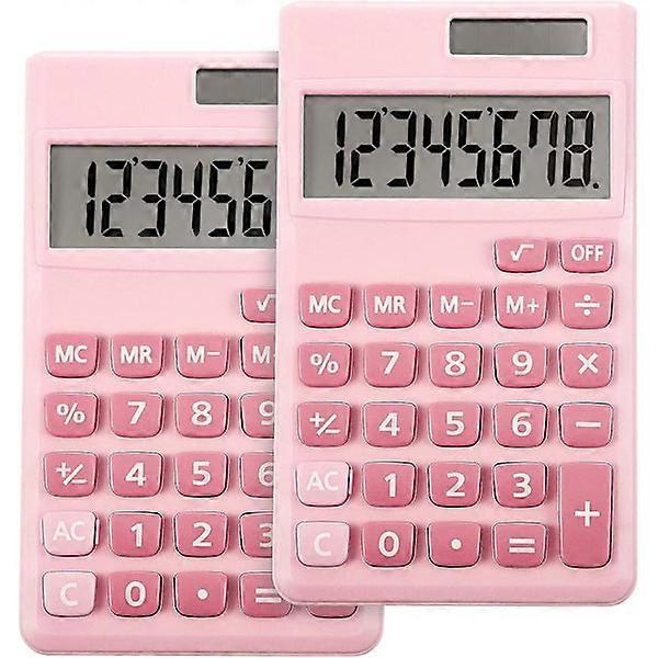 2 Pieces Basic Standard Calculator Mini Digital Desktop Calculator