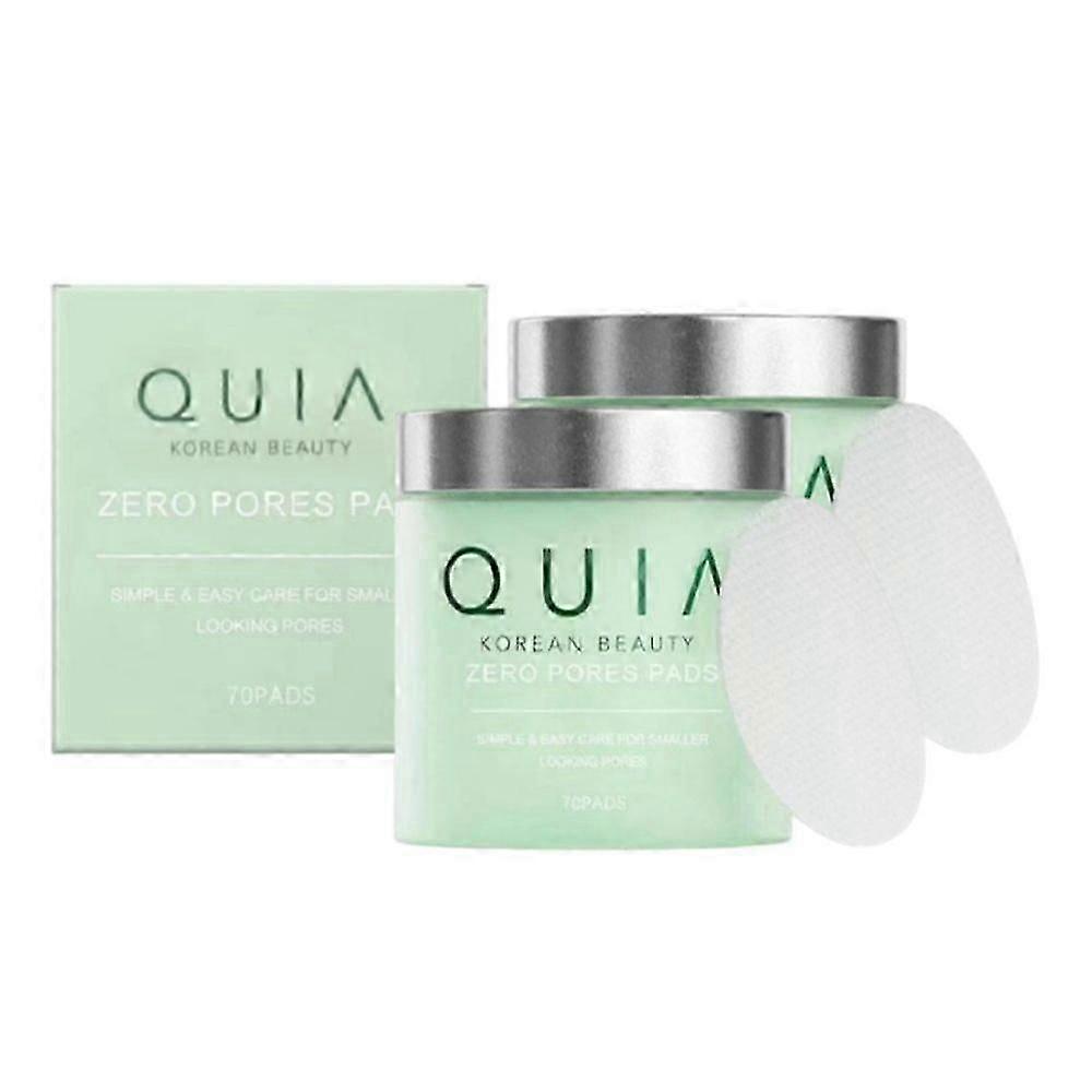 Quia Zero Pore Pads Behandler store porer og ujevn tone Koreansk hudpleie 70 stk/pakning