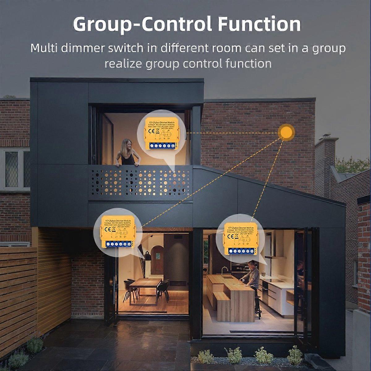 Graffiti Intelligent ZigBee Dimmer On/Off 2 Way Dark Box Smart Switch