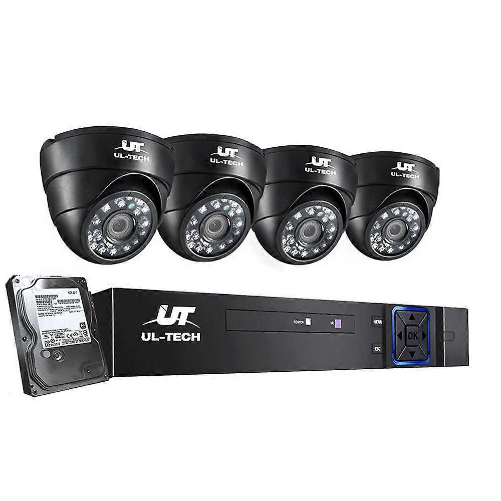 Ul Tech Cctv Security System 8Ch Dvr 4 Cameras 1Tb Hard Drive Security Cameras