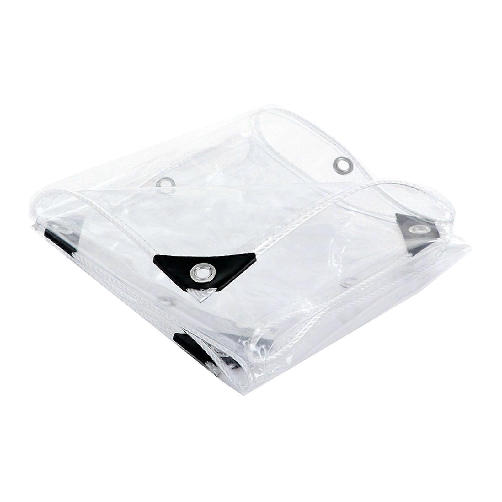 Clear Tarp Covering with Grommets Transparent Tarpaulin Enclosure for Chicken