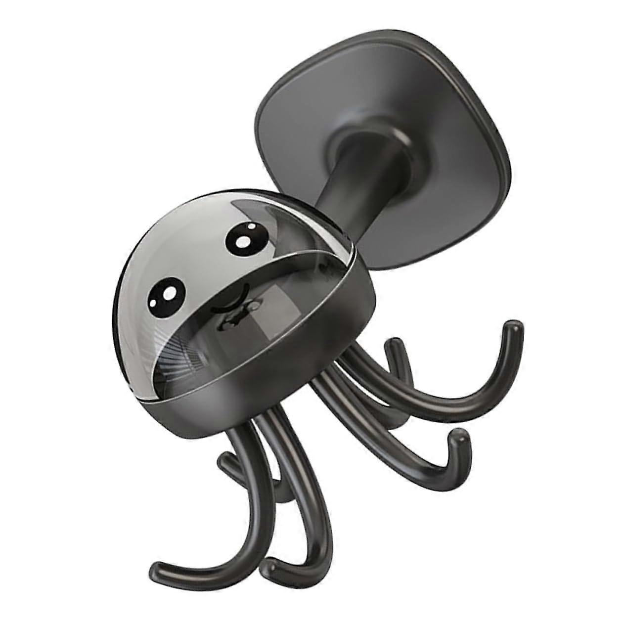 Kitchen Utensil Holder with 360 Degree Rotating Hook, Wall Mounted Space Saving Organizer for Spoons and Spatulas