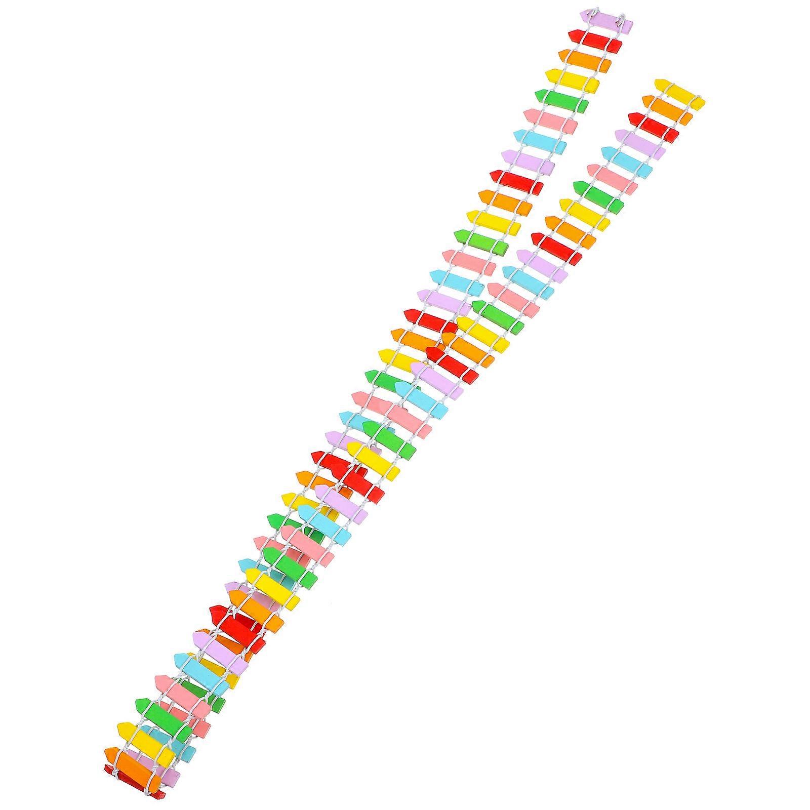 MLINS Garden Fence Set Small Picket Fence for Yard Edging 1 Set Micro Landscape Design Wooden Simulation Mini Fencing