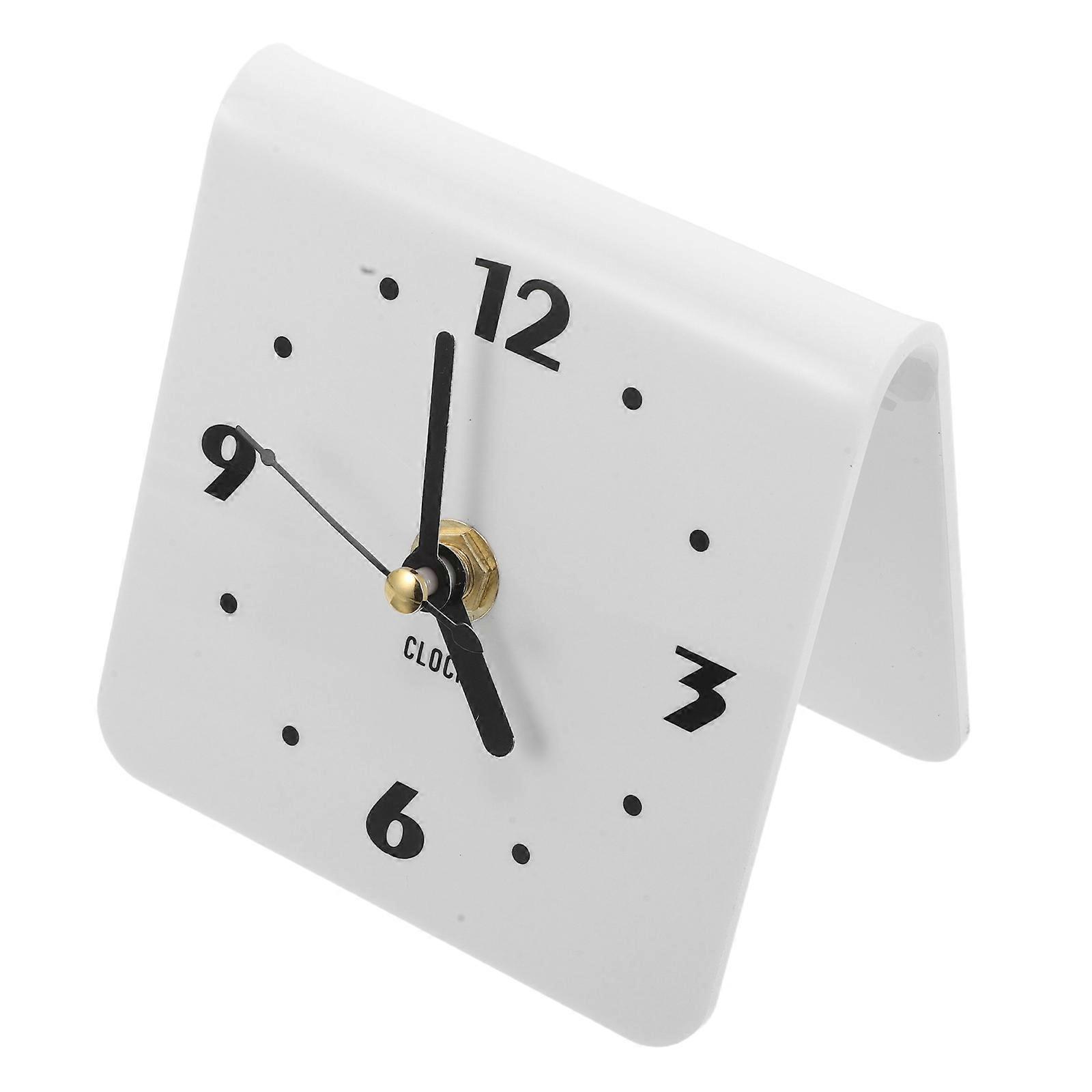 Silent Table Clock Acrylic Silent Desk Clock for Bedroom Use