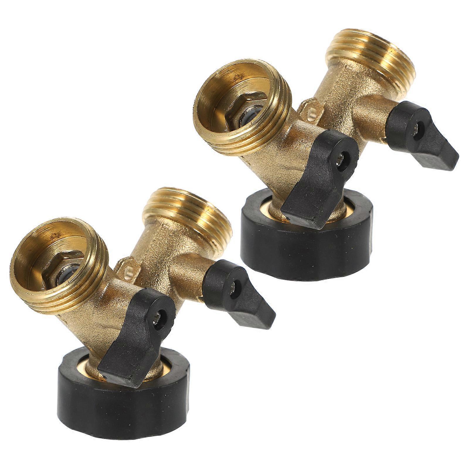 10Pcs Brass Garden Hose Splitters for Y Type Double Way Connector