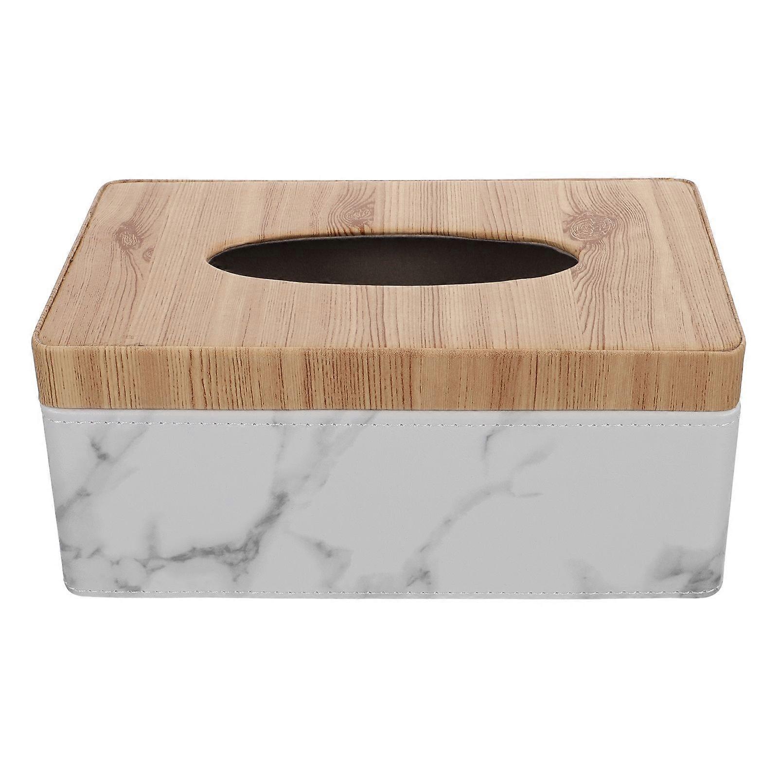 1Pcs Marbling Design Napkin Holder for Home Tissue Box Multi-Function