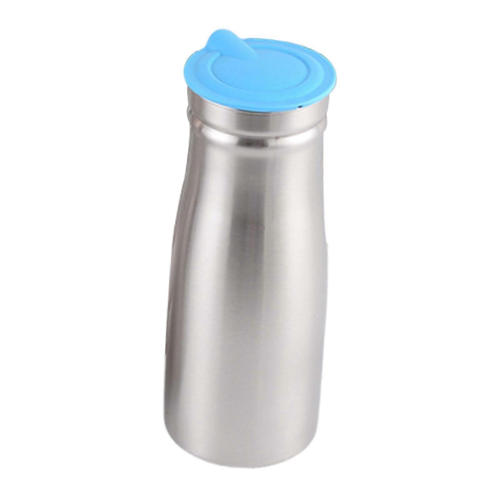 Stainless Steel Water Pitcher 1000ml Large Capacity with Lid for Hot and Cold Drinks, Blue