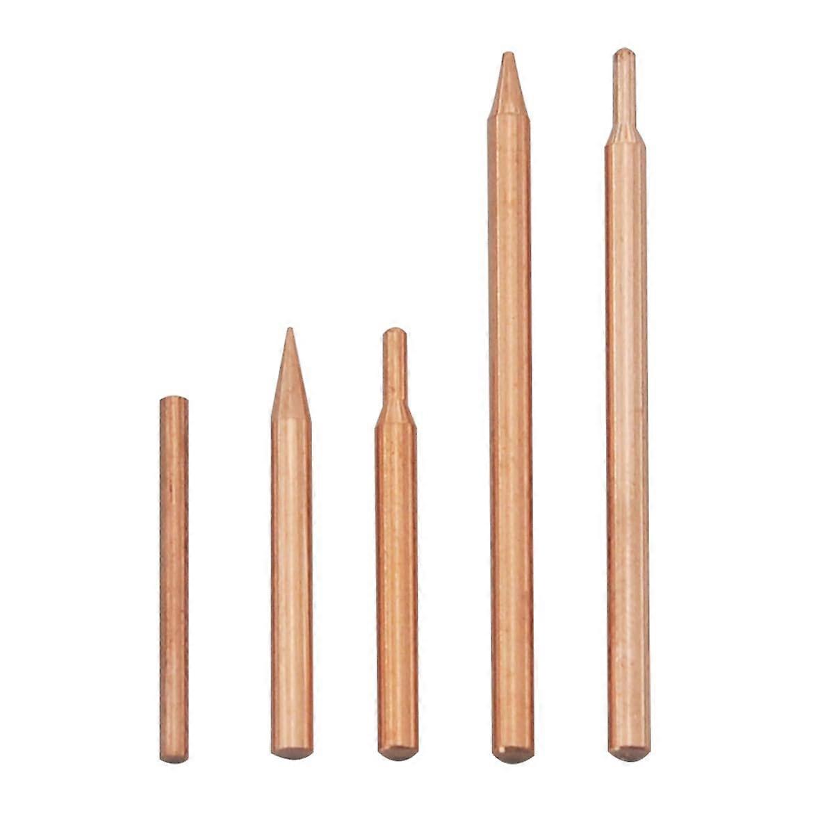 Spot Welding Tips 10pcs Copper Welding Electrodes Flat Head 2x25mm Precision Durable Set