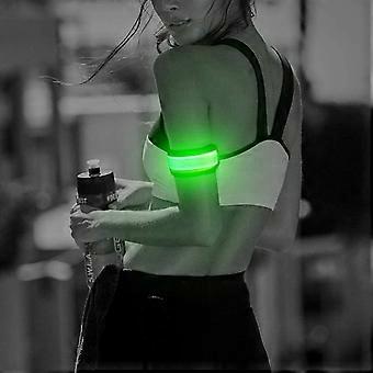 FZFLZDH Braçadeira de LED com Luz, Recarregável e Resistente ao Suor, Ajustável e Luminosa para Corrida, Faixa Esportiva Refletiva