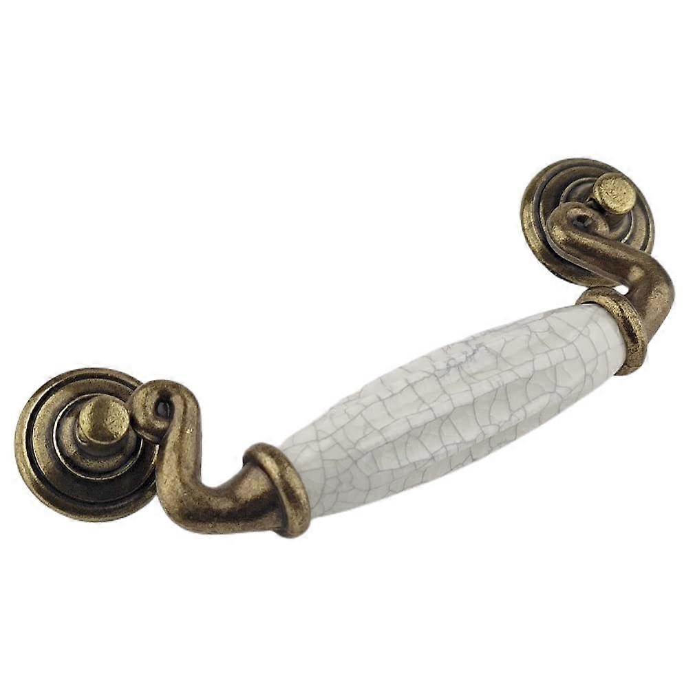Antique Bronze Cabinet Handles 4.5 Inch Ceramic Drawer Pulls Vintage European Wardrobe Knobs
