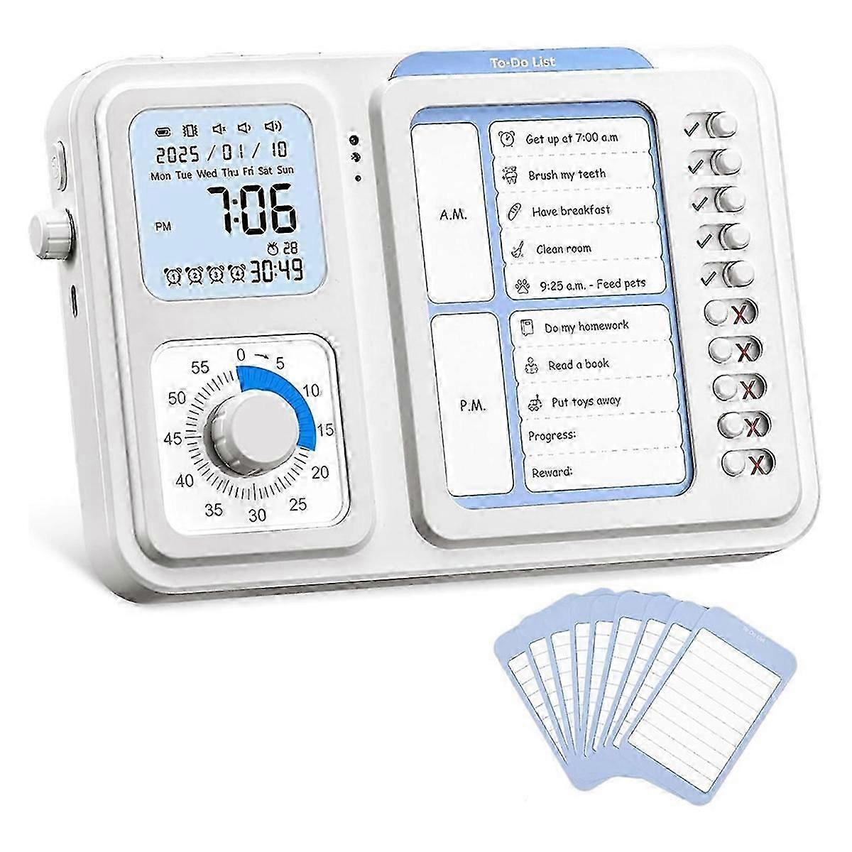 Visual Timer & ADHD Tool for Kids Adults, Task Timer with Chore Chart Board, Visual Schedule for Kid