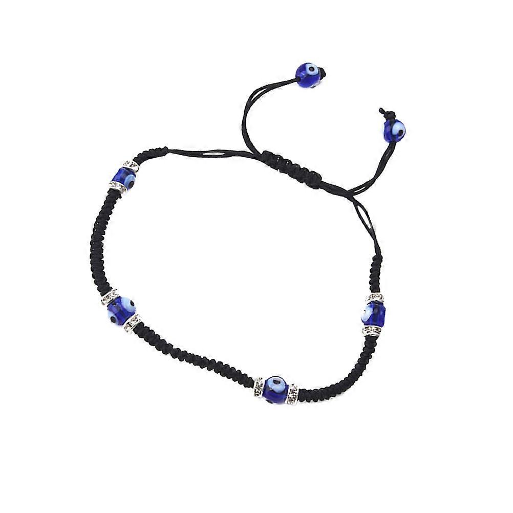 Eye Shaped Bead Braided Bracelet for Decoration with Adjustable Design