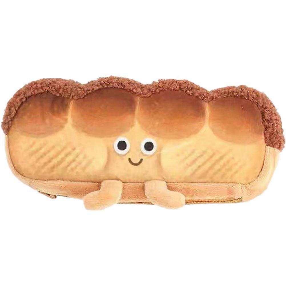 Cartoon Pencil Case Bread Design for Storage Use Large Capacity