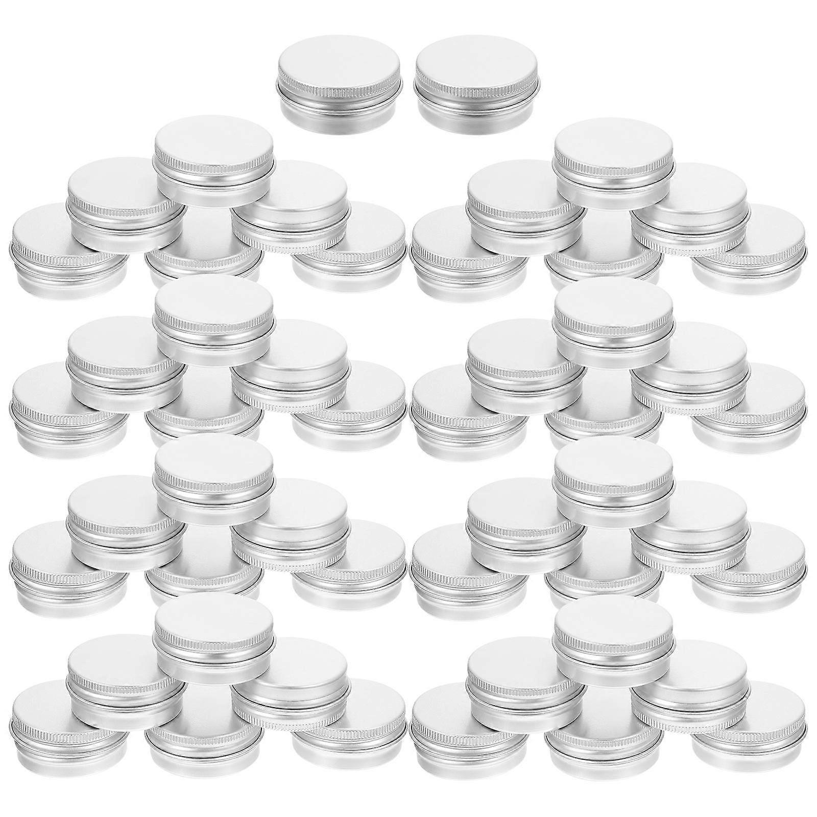 Small Aluminum Box Makeup Sample Container Camping 4.3X4.3X1.7CM Leak-Proof 50Pcs