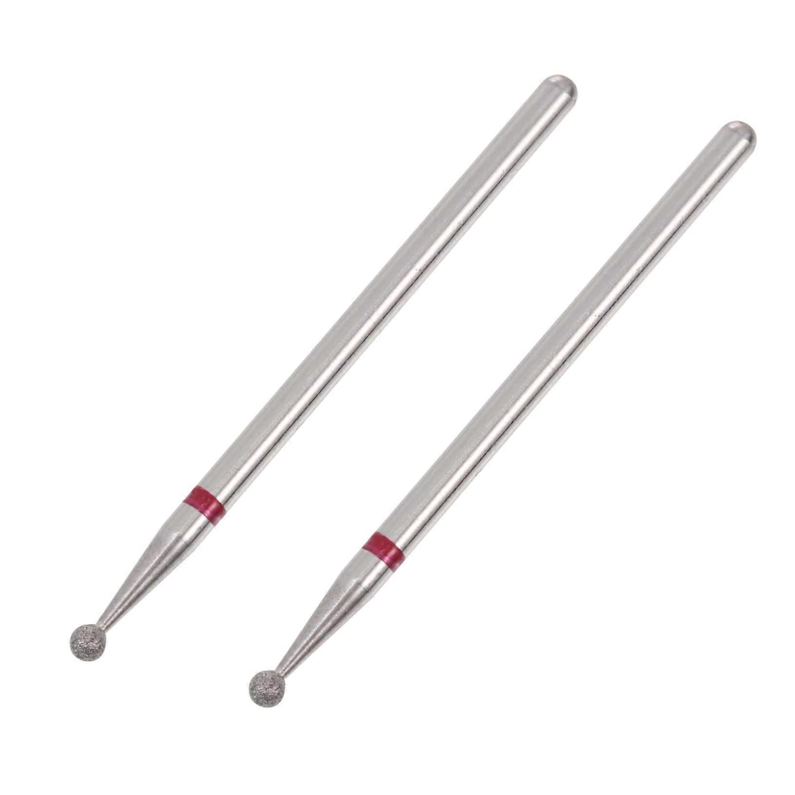 2Pcs Professional Cuticle Nail Drill Bits Set for Electric Nail File, Durable Tapered Manicure Tools