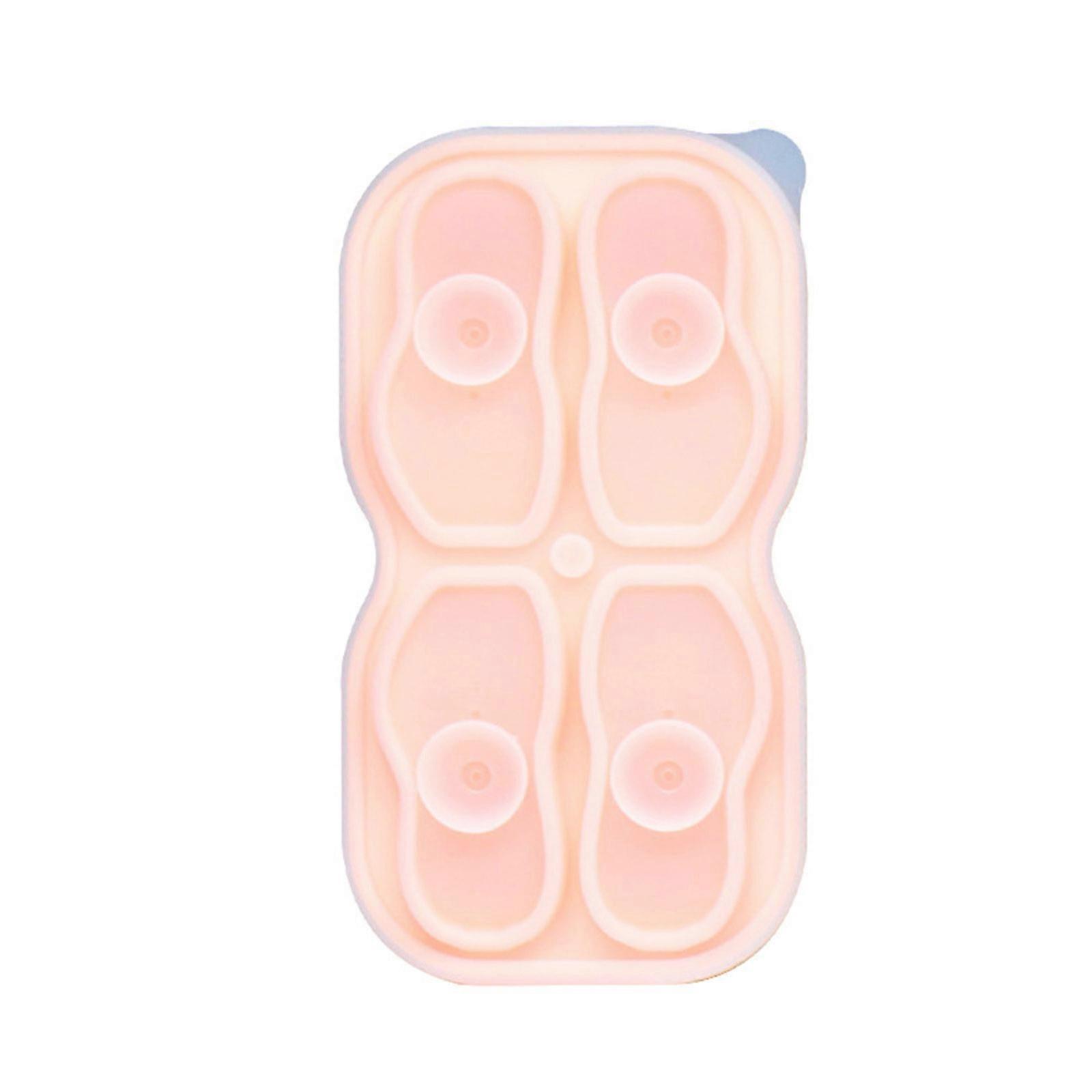 Ice Cube Tray 3D Shoe Shape Ice Maker Ice Cube Silicone Molds for Cocktails,Whiskeys,Soups and Frozens Treat Nonstick  Pink