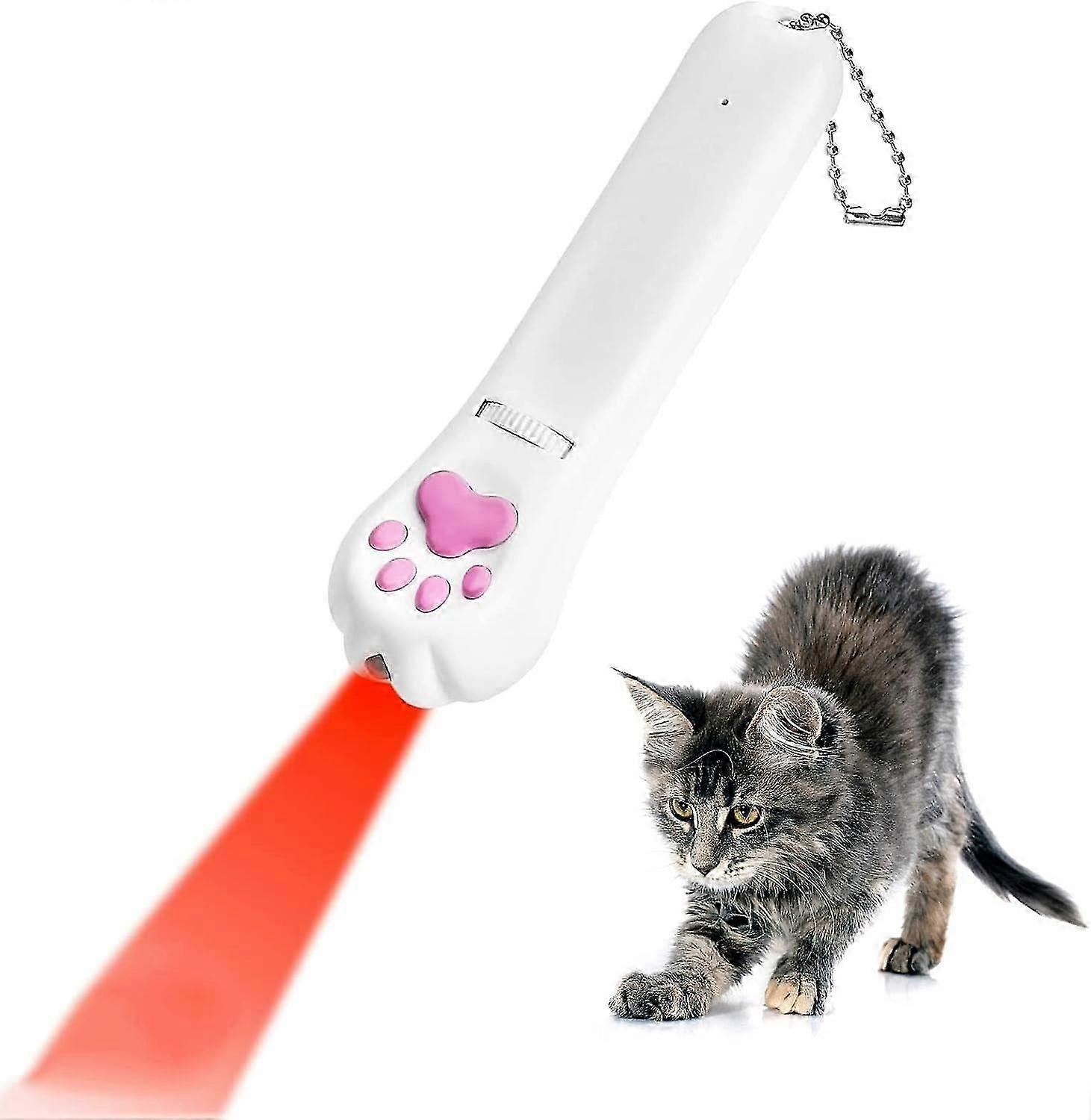Interactive Rechargeable Cat Toy with 6 Patterns, Adjustable Chase Mode for Indoor Play