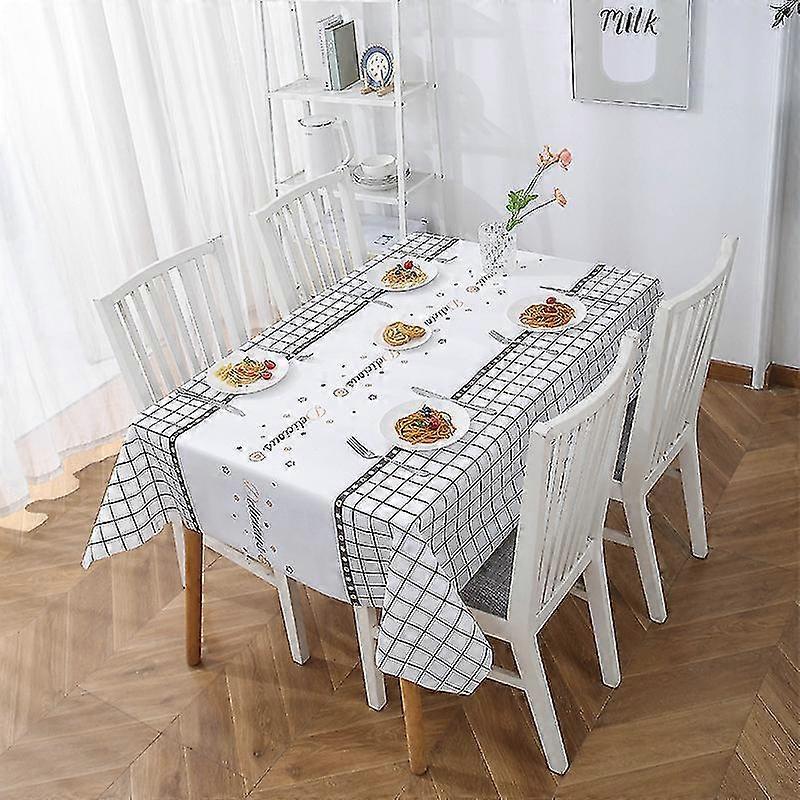 2026 Suitable Tablecloth Waterproof Simple Style PEVA Material Decorative Table Cover for Kitchen Dining Room