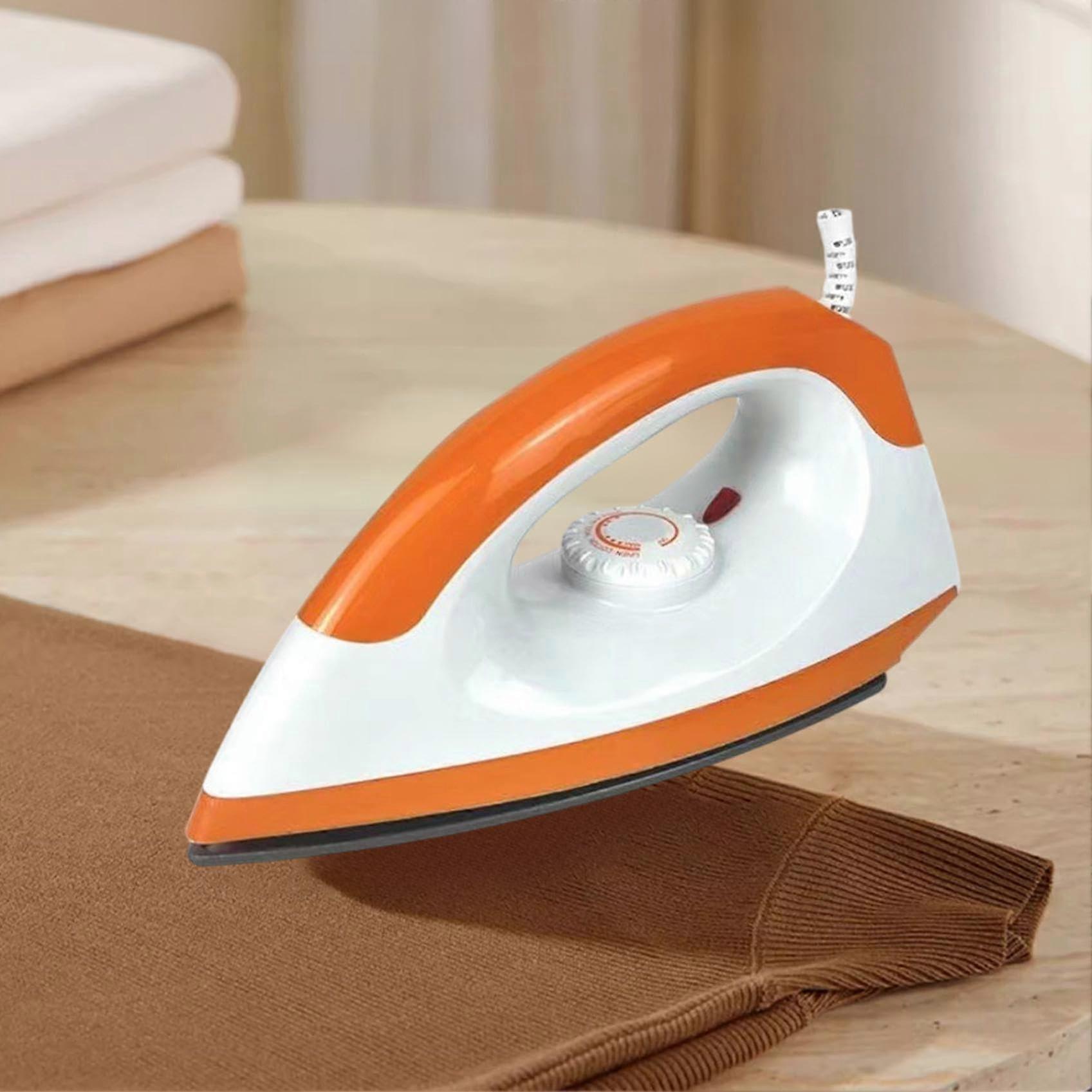 Dry Iron with Temperature Control, Fast Heating, NonStick Soleplate, Energy Saving, Orange